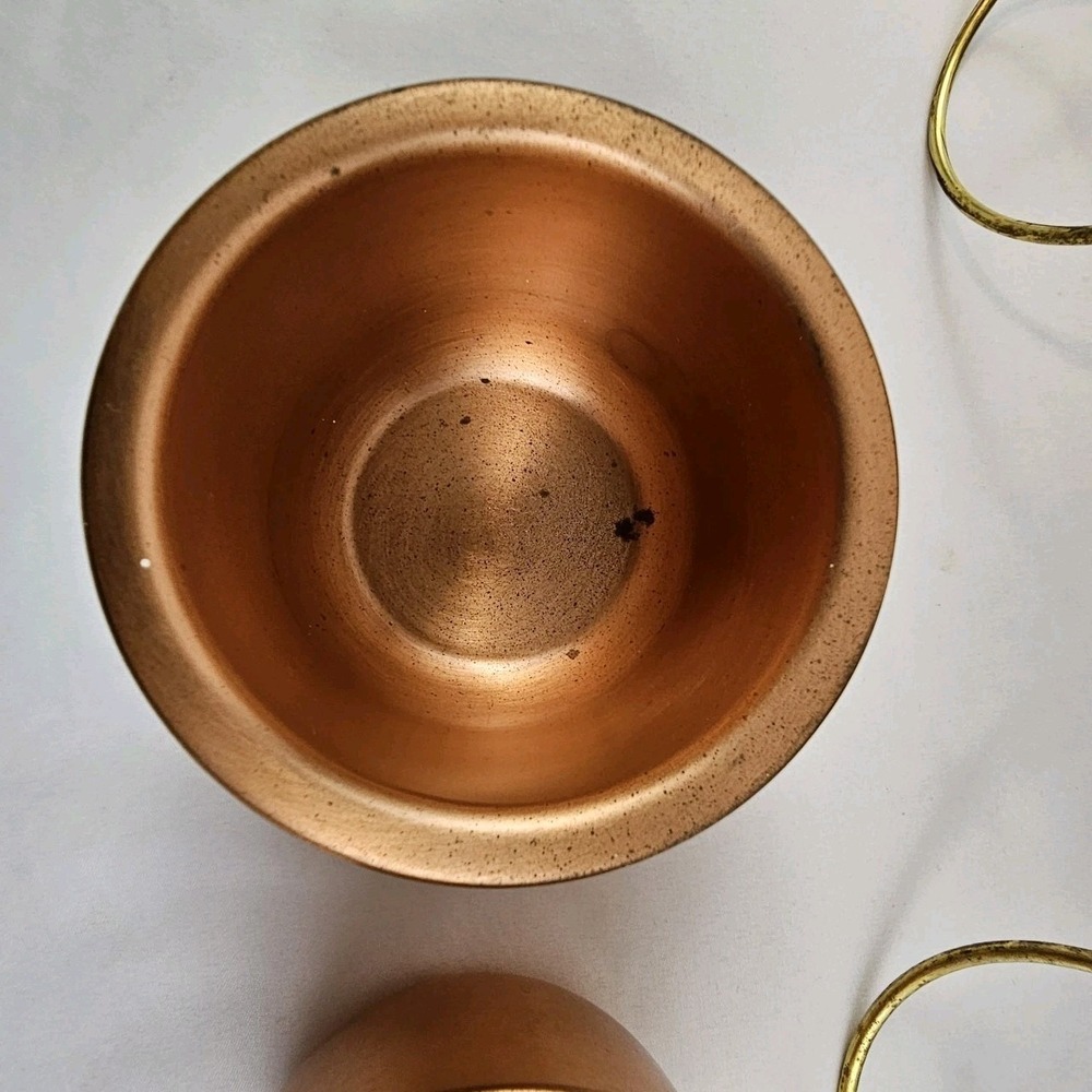 Vintage Coppercraft Candle Holder Pair Wall Pocket Planter Hunting Dogs - Picture 13 of 13